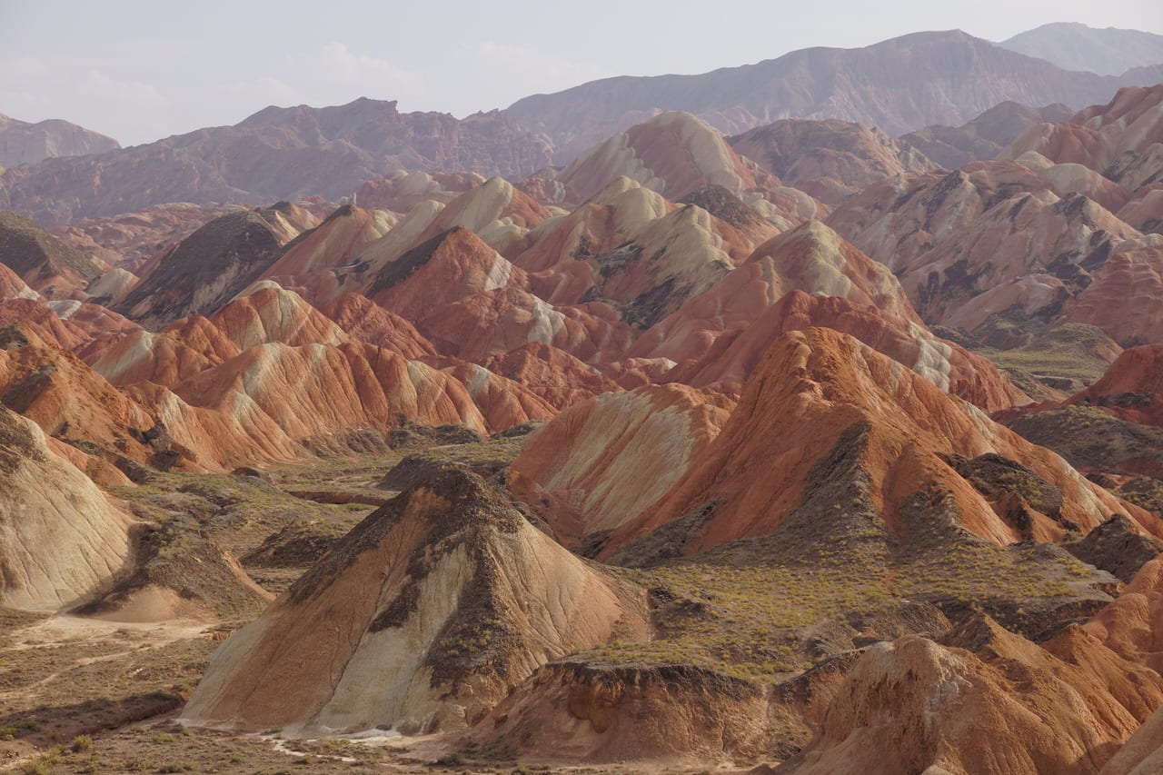 Montagnes colorées du géoparc national de Zhangye au Gansu