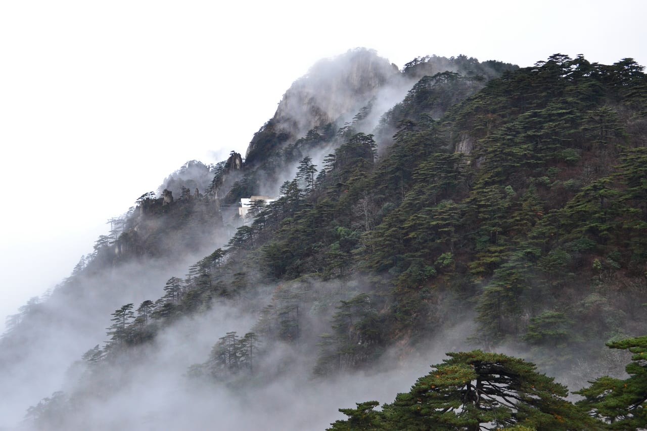 Mont Huangshan, Chine, montagne et formation rocheuse