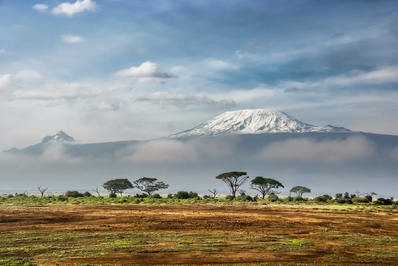 Kilimandjaro, Tanzanie, volcan et glacier